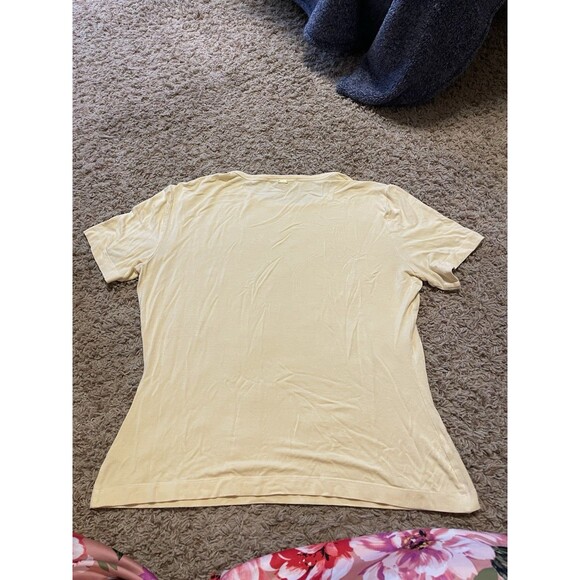 Butter Yellow St. John Sport Women's Tshirt, Size L - Picture 7 of 10